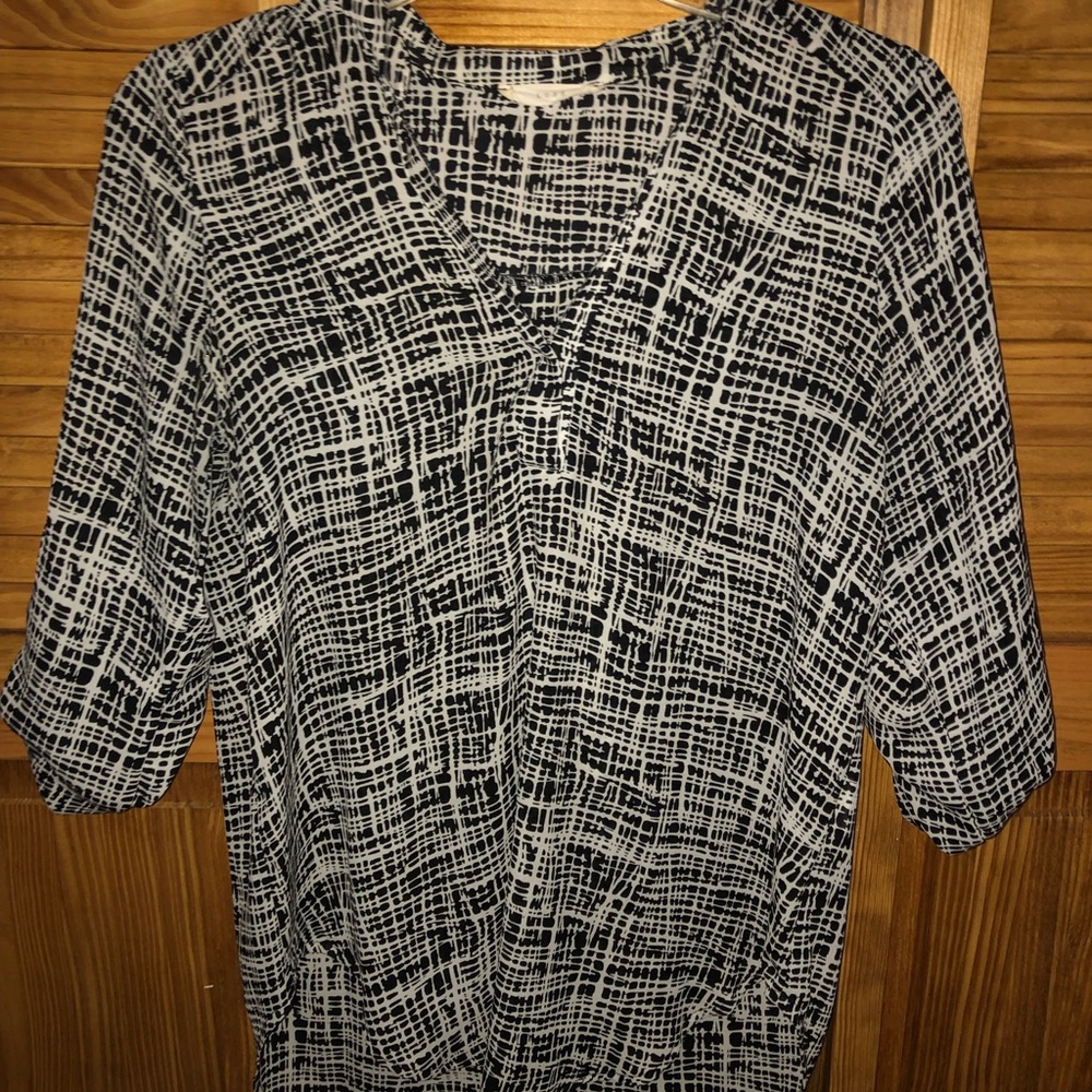Black and white blouse